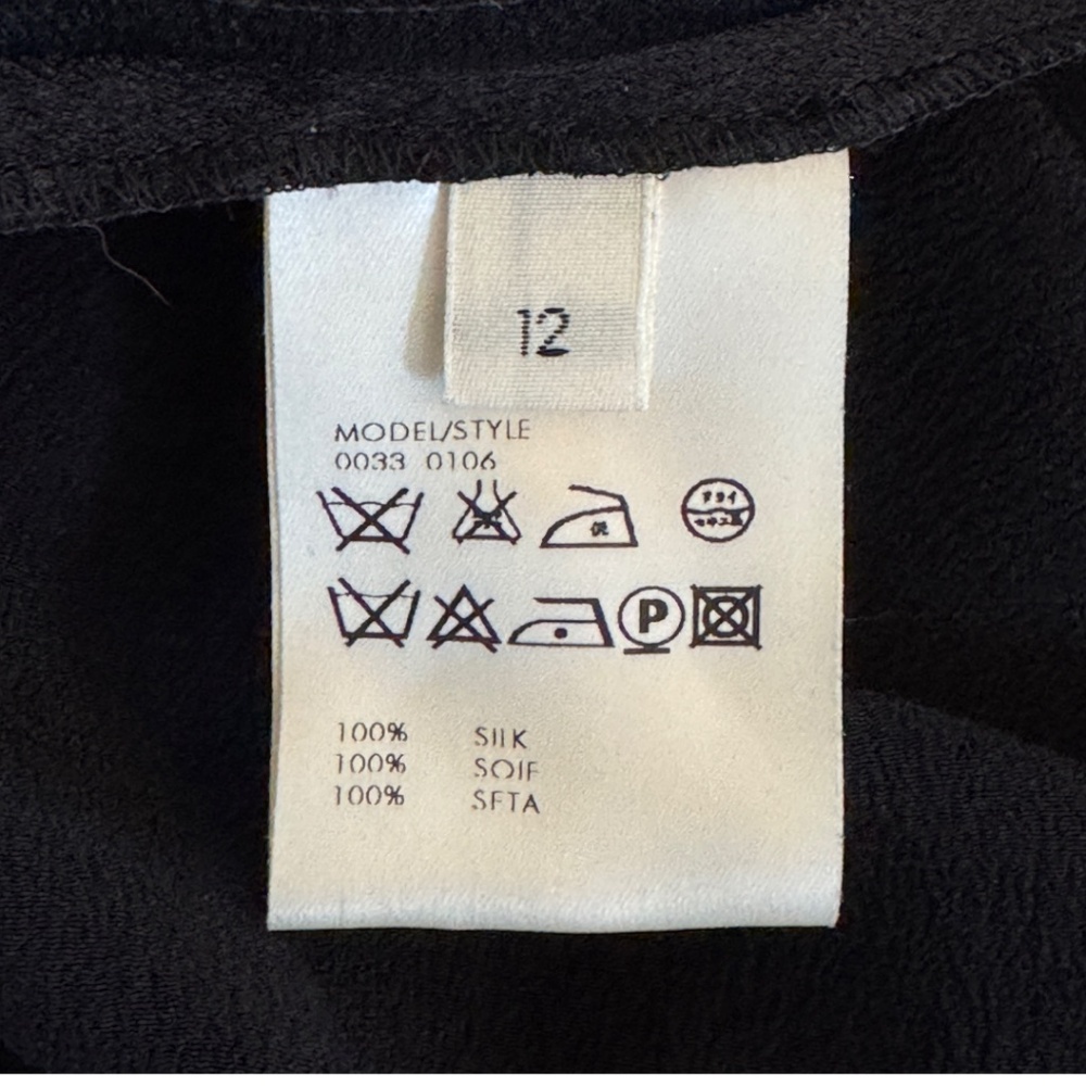 Vintage Calvin Klein Black Silk Slip Dress | Made in Italy | Size 12 - Unworn - Picture 11 of 11